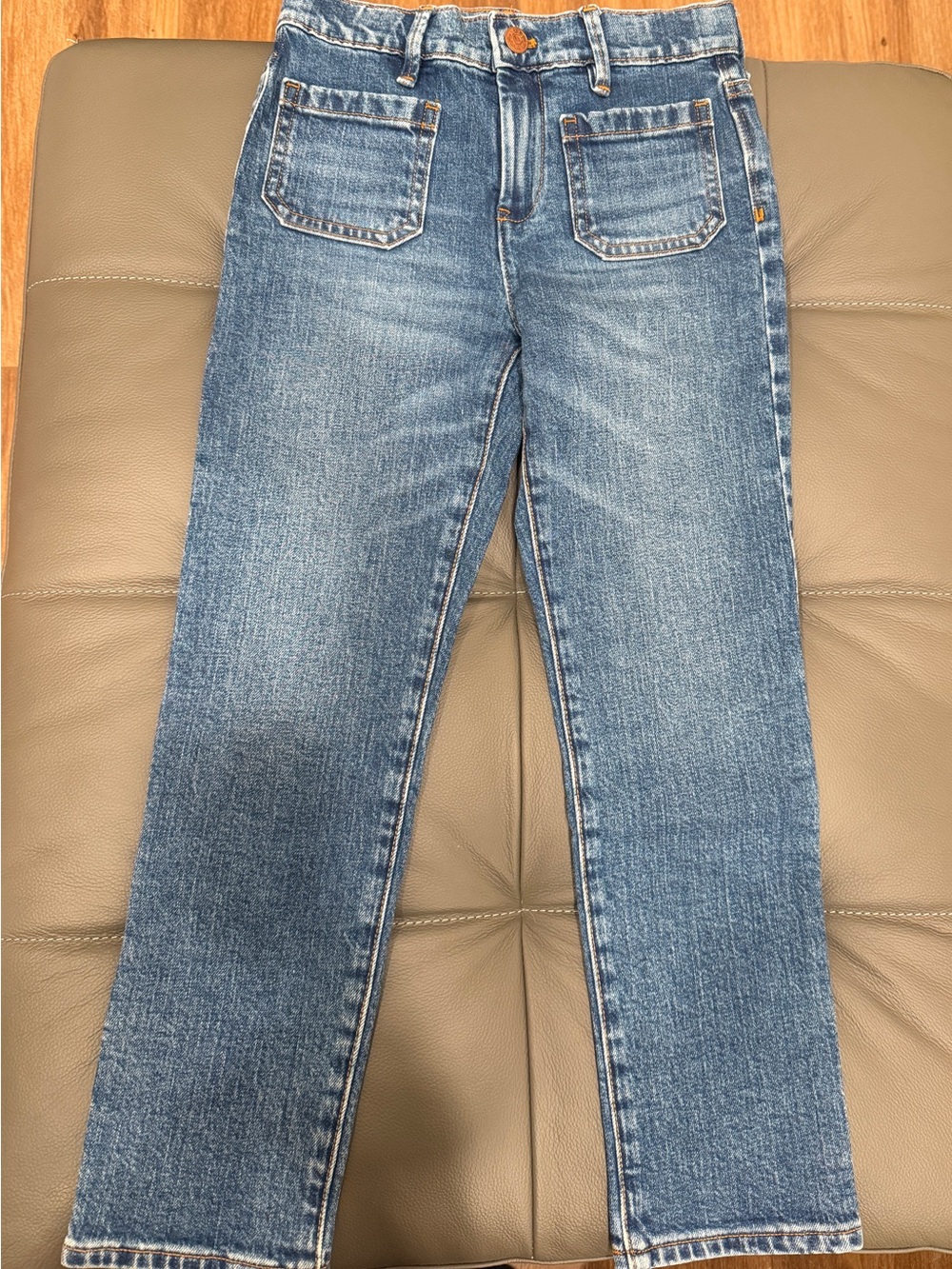 Classic Mid-Wash Blue Denim Jeans